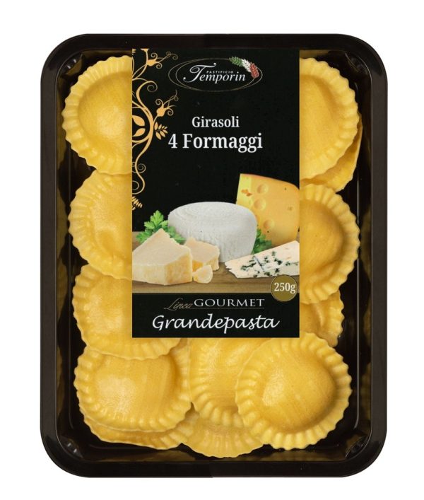 RAVIOLI S 4 VRSTE SIRA - svježa tjestenina 250g.