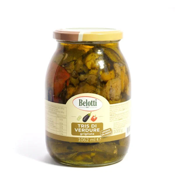 Grilano povrće u suncekretovom ulju, 1000g (patliđan, tikvica, paprika)