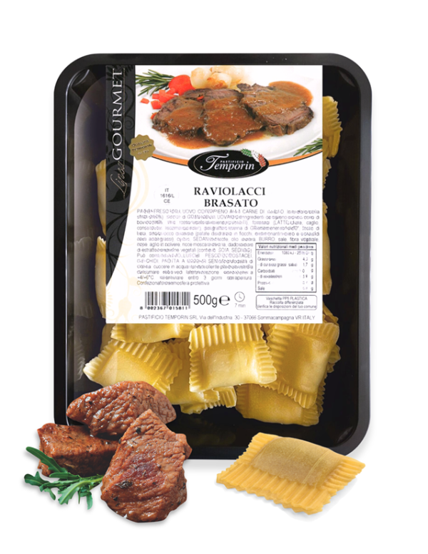 RAVIOLACCI S GOVEĐIM RAGUOM - svježa tjestenina 500g.